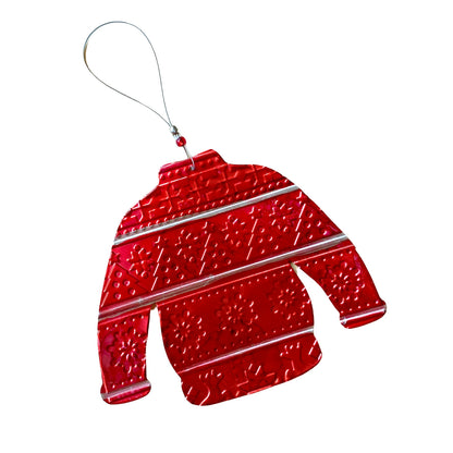 Aluminum Can Ornament - Tacky Sweater