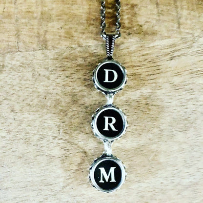 Typewriter Key Necklace - MULTIPLE LETTERS