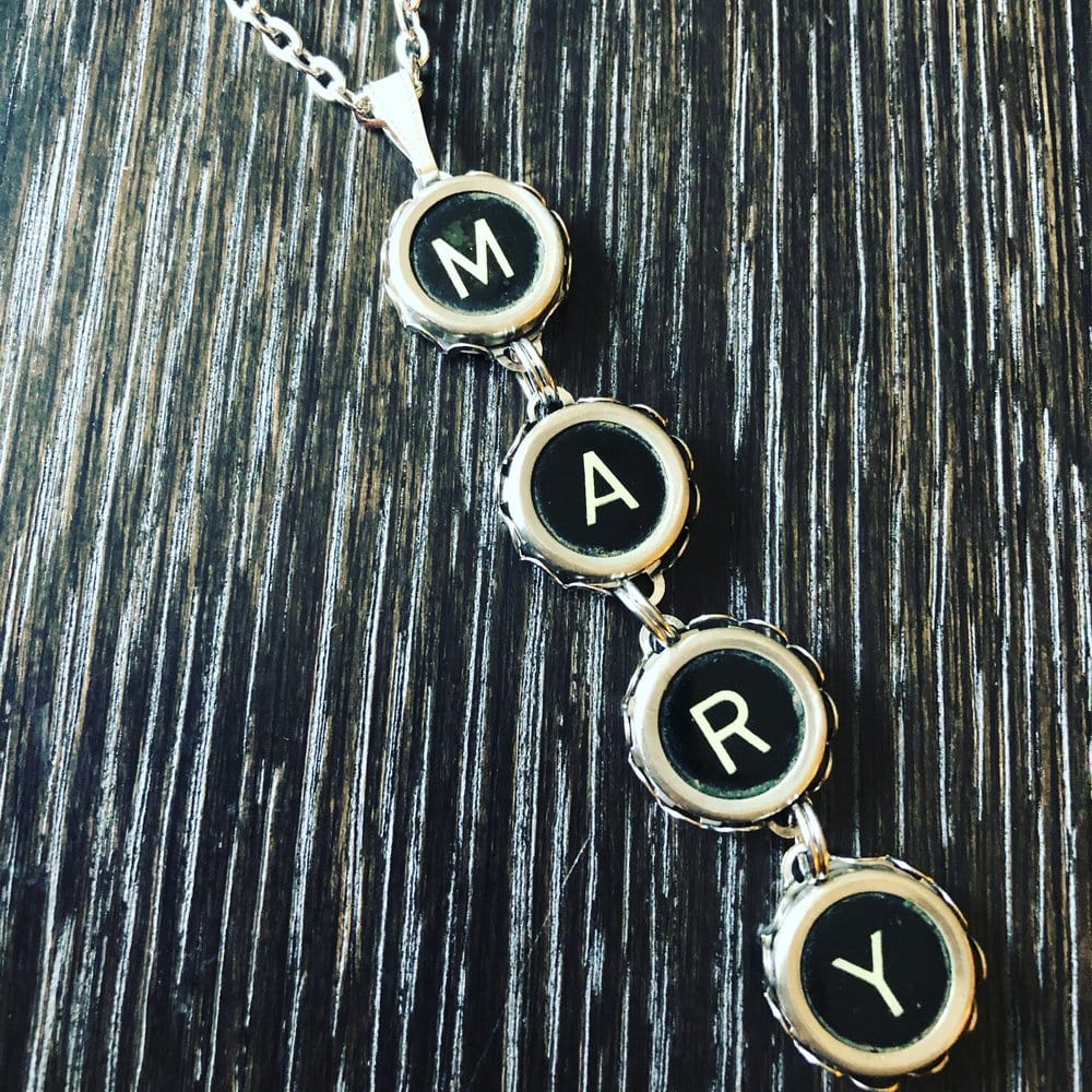 Typewriter Key Necklace - MULTIPLE LETTERS