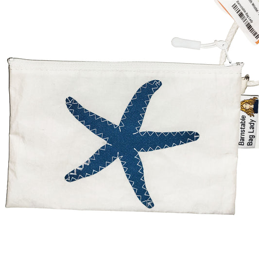 Sailcloth Wristlet - Teal Sea Star