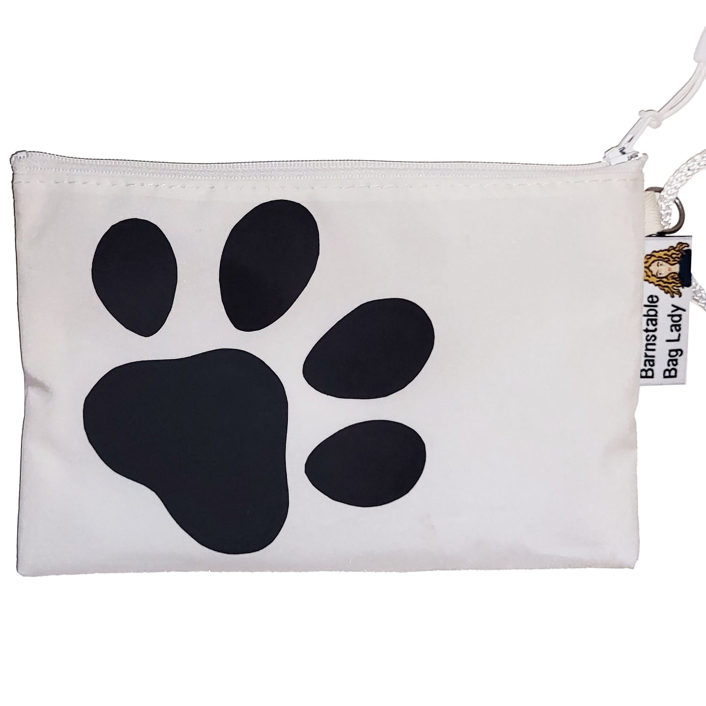 Sailcloth Wristlet - Black Pawprint