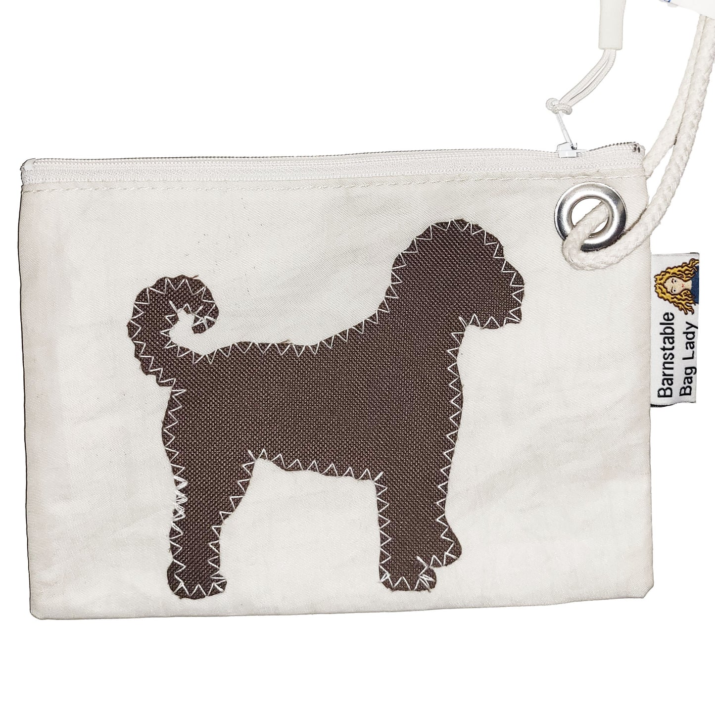 Sailcloth Wristlet - Brown Labradoodle