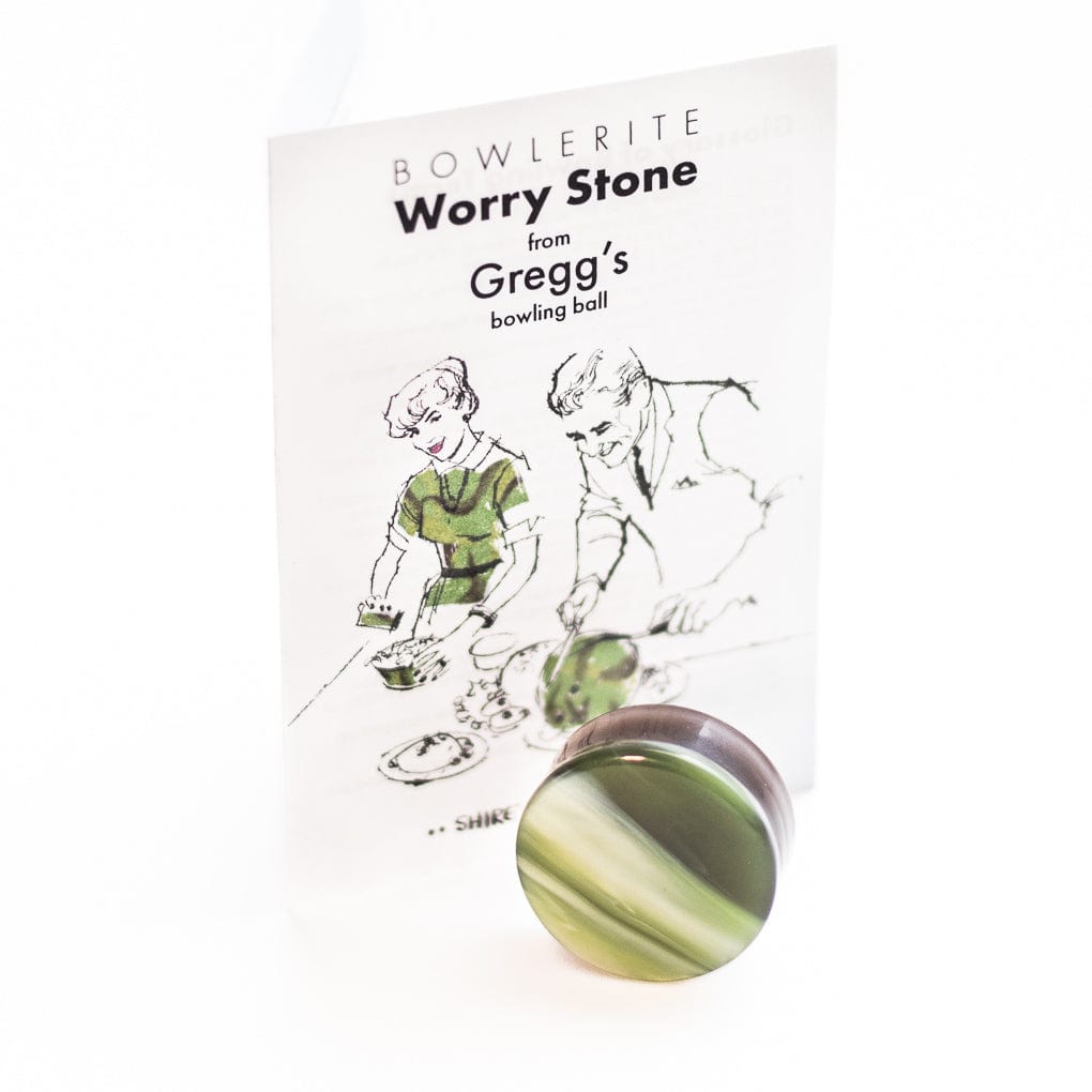 Bowlerite Worry Stone - Gregg (green/gray/brown swirl)