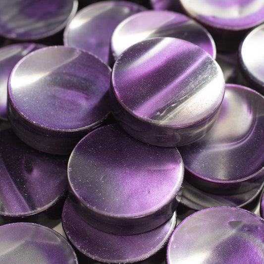 Bowlerite Worry Stone - Niki (purple/metallic gray)