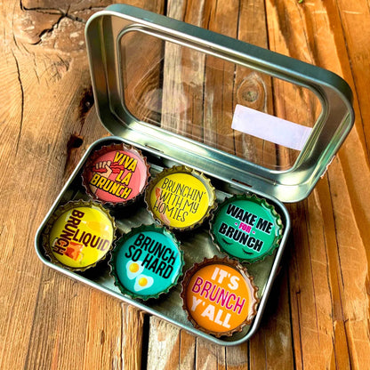 Bottle Cap Magnets - Brunch