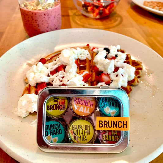 Bottle Cap Magnets - Brunch