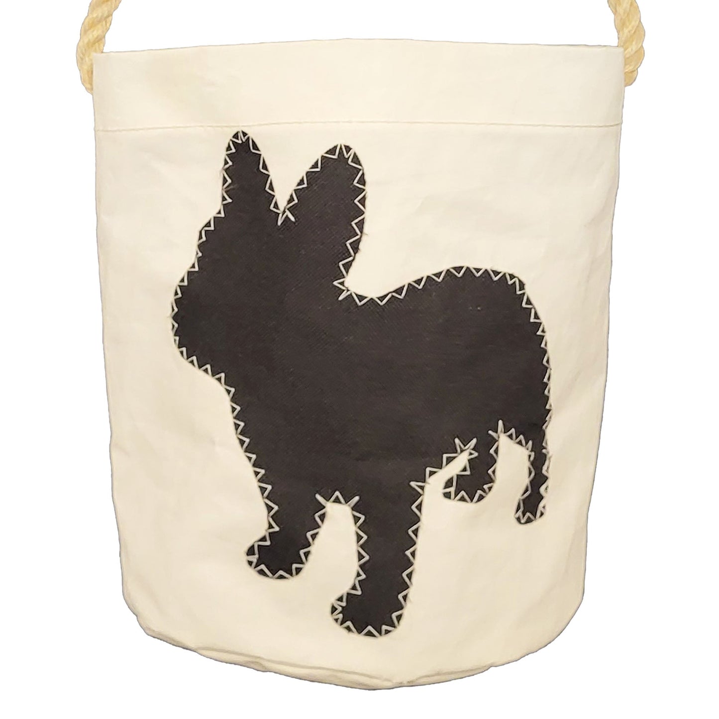 Sailcloth Bucket Bag - Black Frenchie