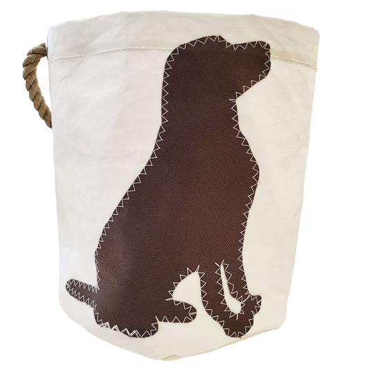 Sailcloth Bucket Bag - Chocolate Labrador