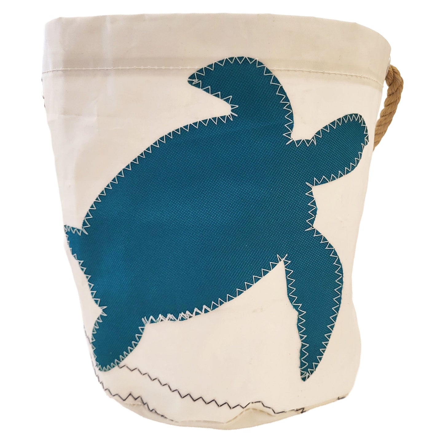 Sailcloth Bucket Bag - Turquoise Sea Turtle