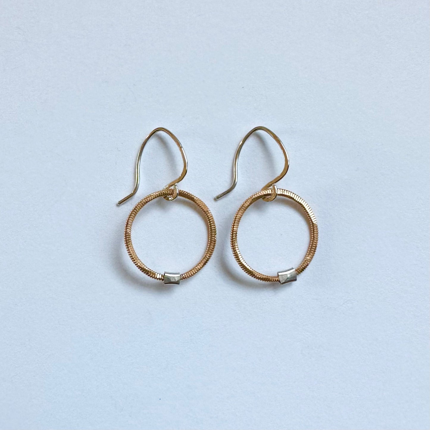 Guitar String Circle Earrings