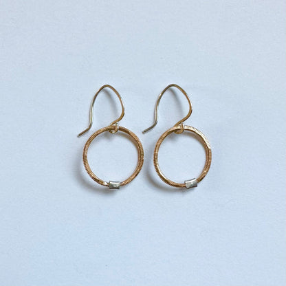 Guitar String Circle Earrings