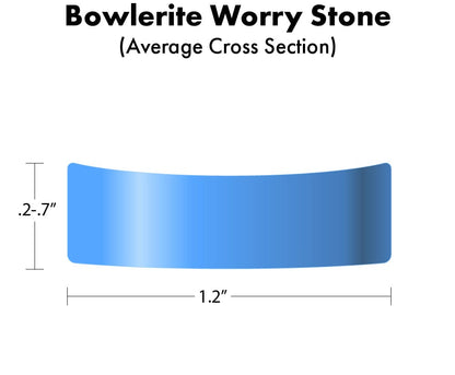 Bowlerite Worry Stone - Midge (white)