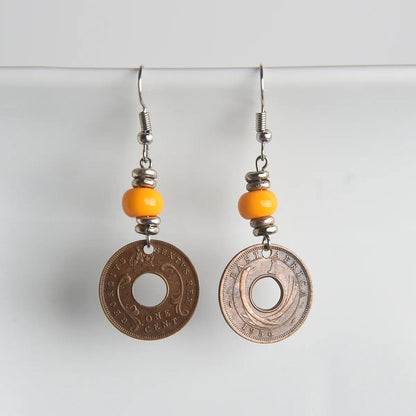 East African Coin Earrings