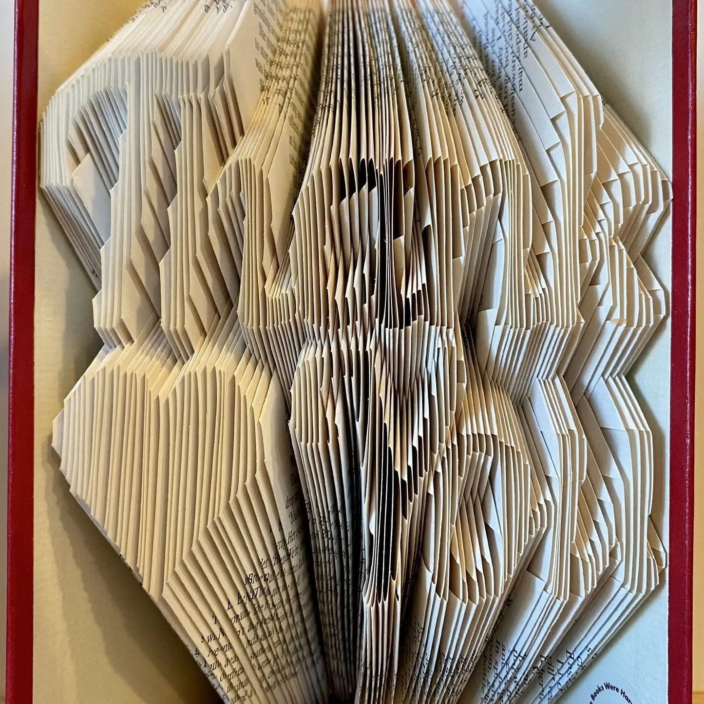 Folded Book Art - Thank You with Heart
