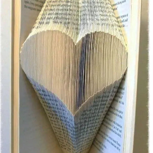Folded Book Art - Small Heart