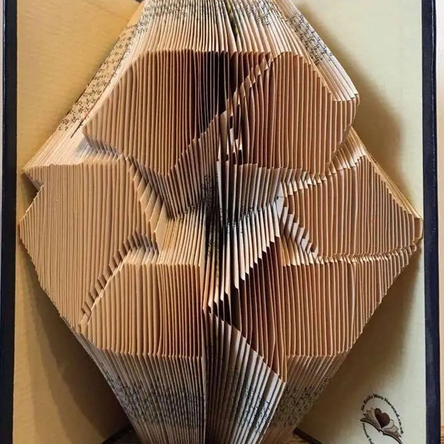 Folded Book Art - Recycle Symbol