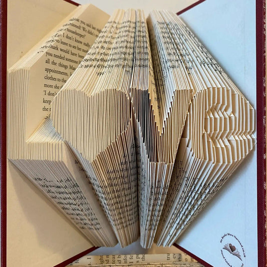 Folded Book Art - Love Heart