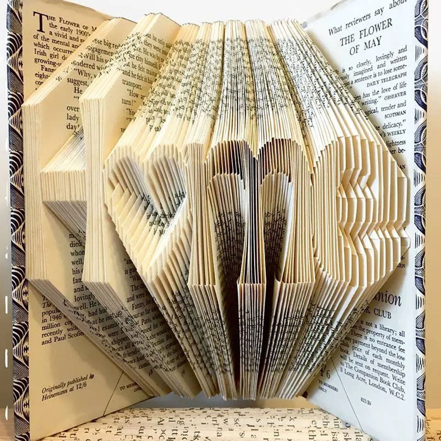 Folded Book Art - Home Open Heart