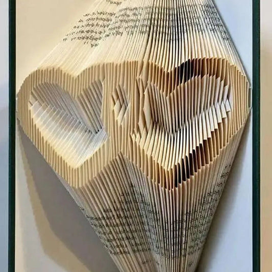 Folded Book Art - Entwined Hearts
