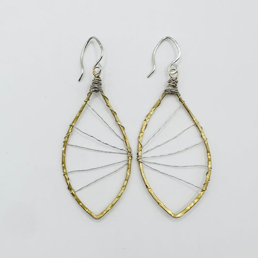 Guitar String Leaf Earrings