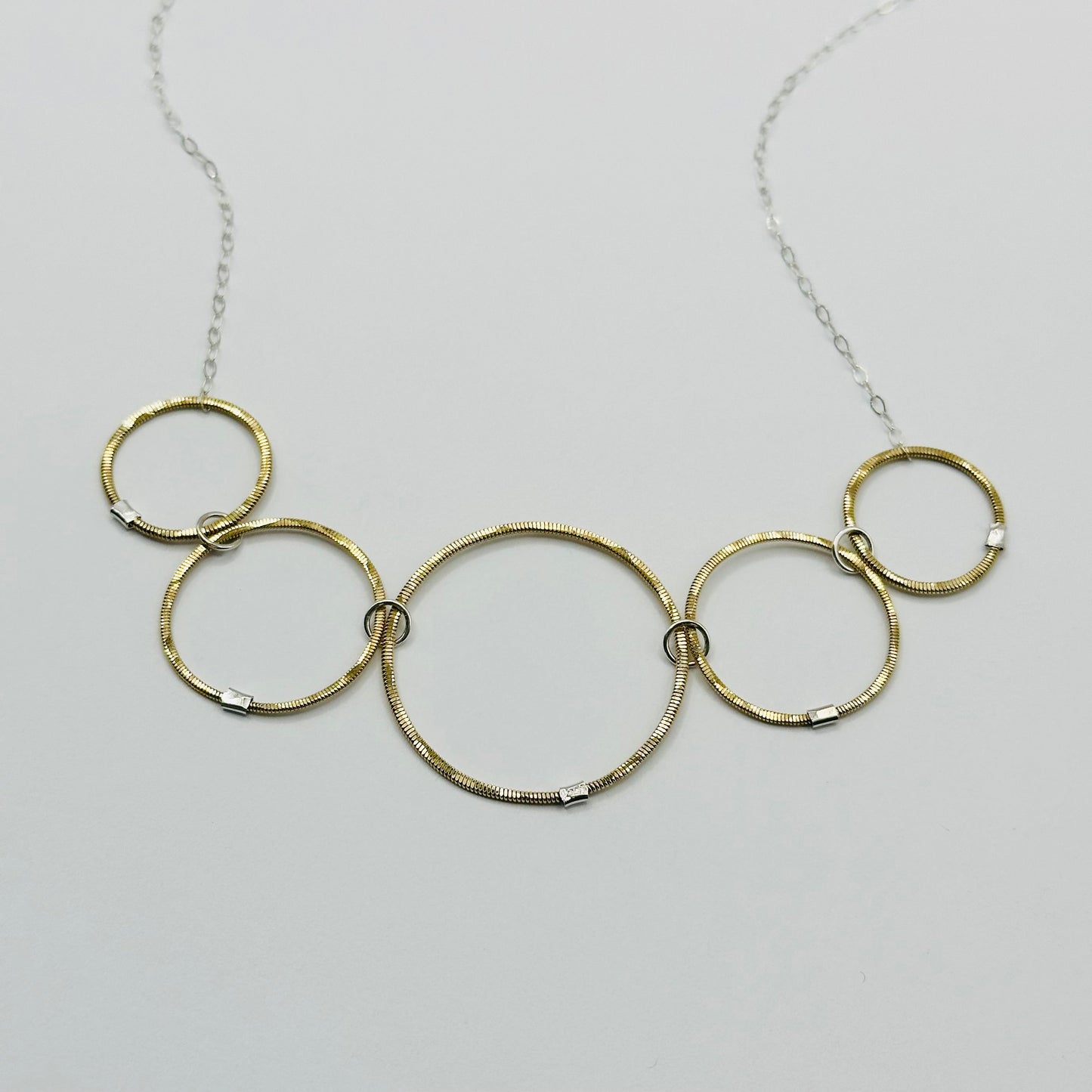 Guitar String Big Circles Necklace