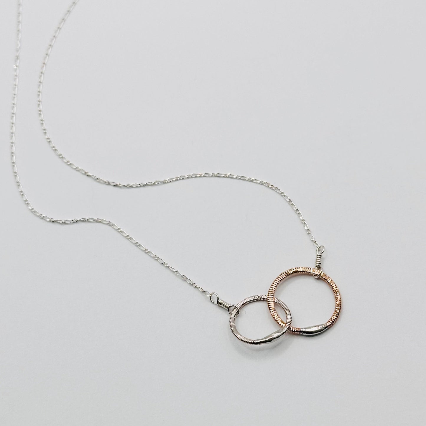 Guitar String Two Circle Necklace