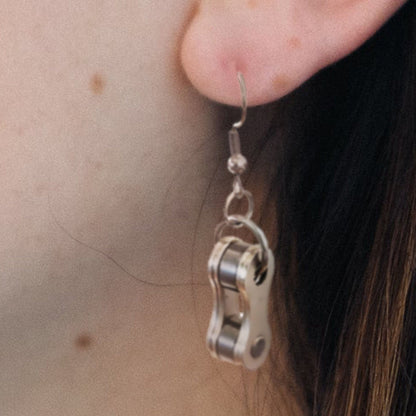 Bike Chain Link Earrings