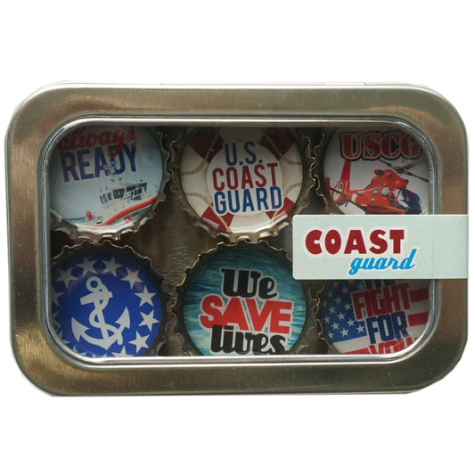 Bottle Cap Magnets - Coast Guard