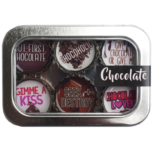 Bottle Cap Magnets - Chocolate