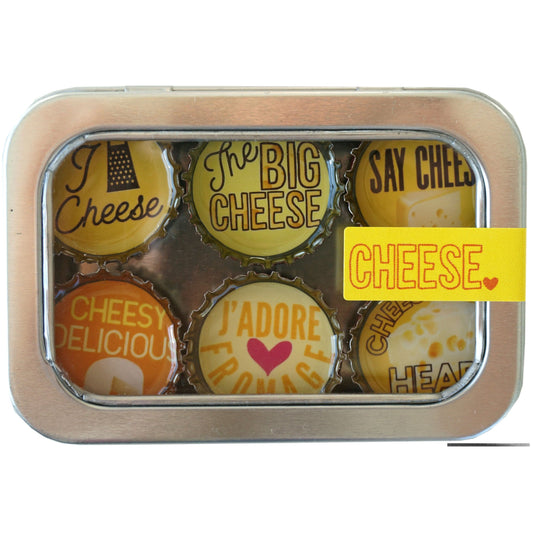 Bottle Cap Magnets - Cheese