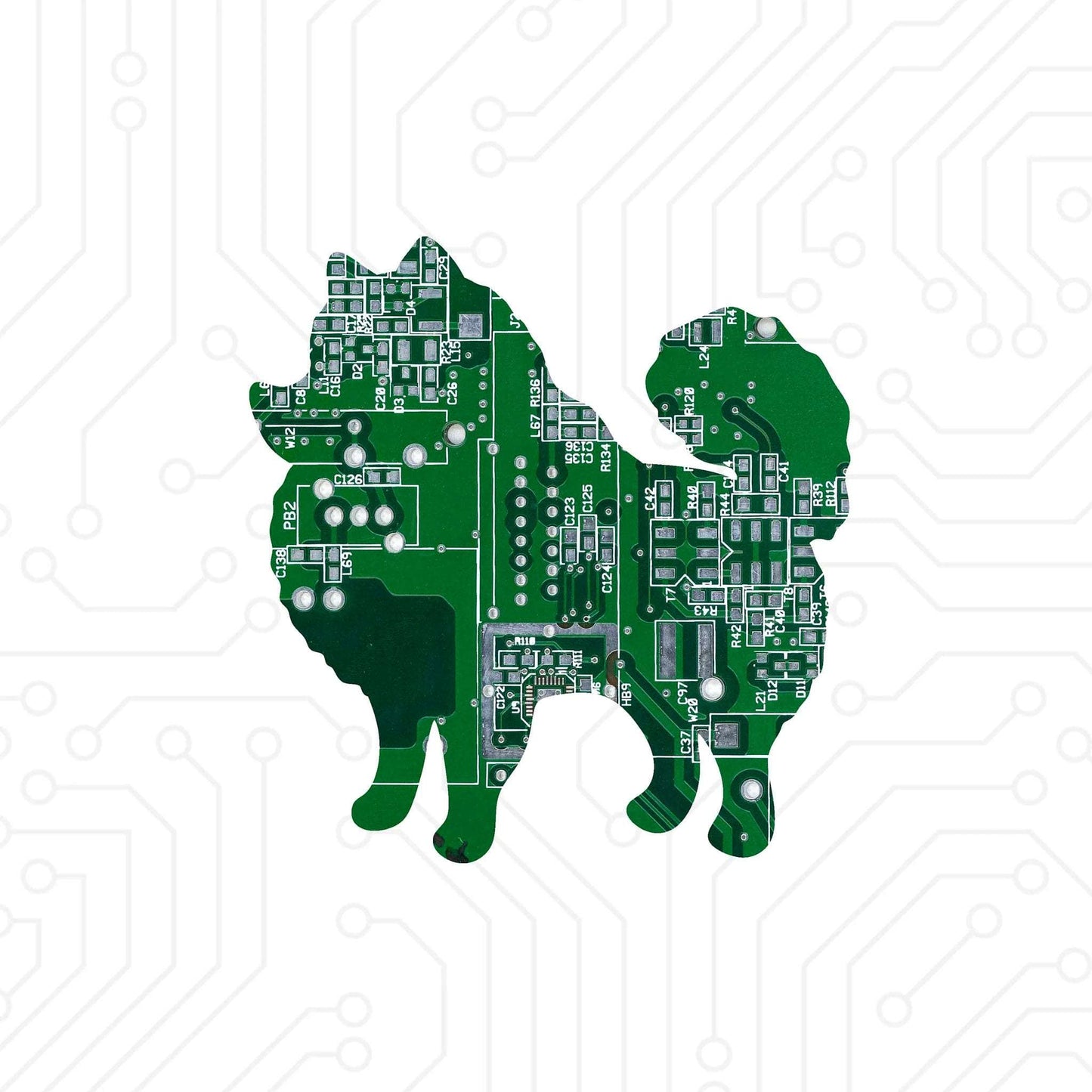 Circuit Board Dog Magnet