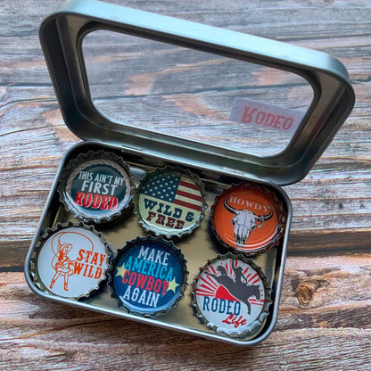 Bottle Cap Magnets - Rodeo