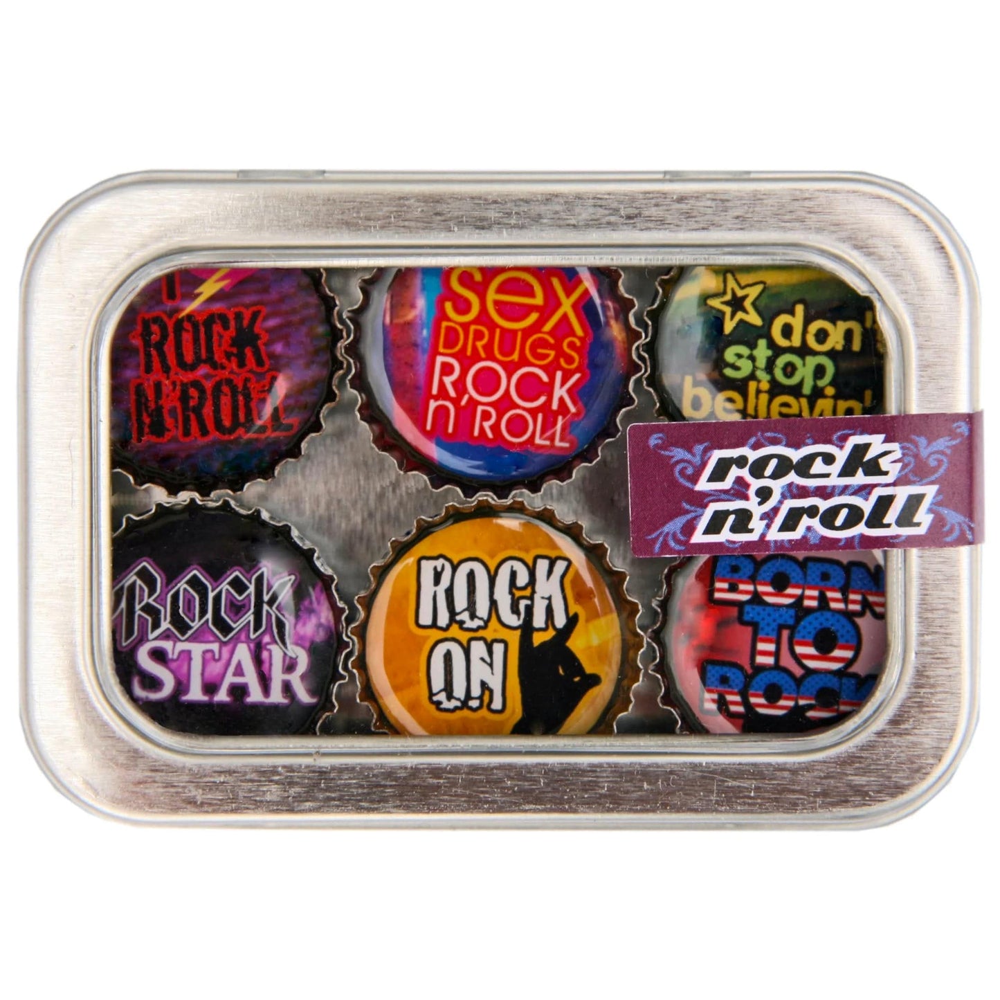 Bottle Cap Magnets - Rock 'n' Roll