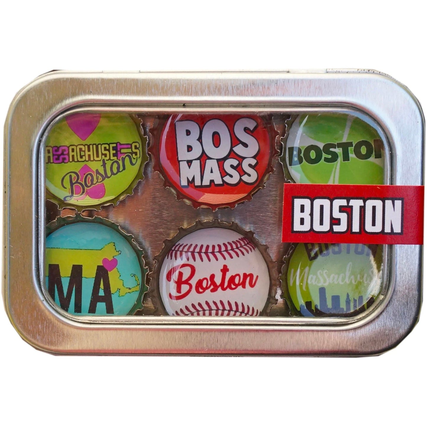 Bottle Cap Magnets - Boston