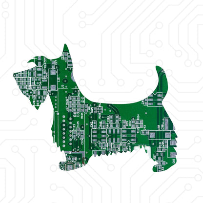 Circuit Board Dog Magnet