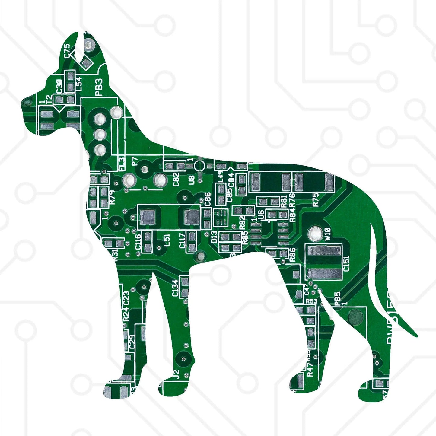 Circuit Board Dog Magnet