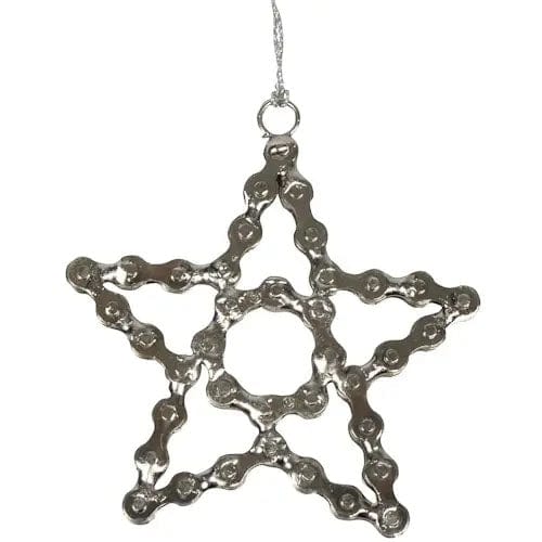 Bike Chain Star Ornament