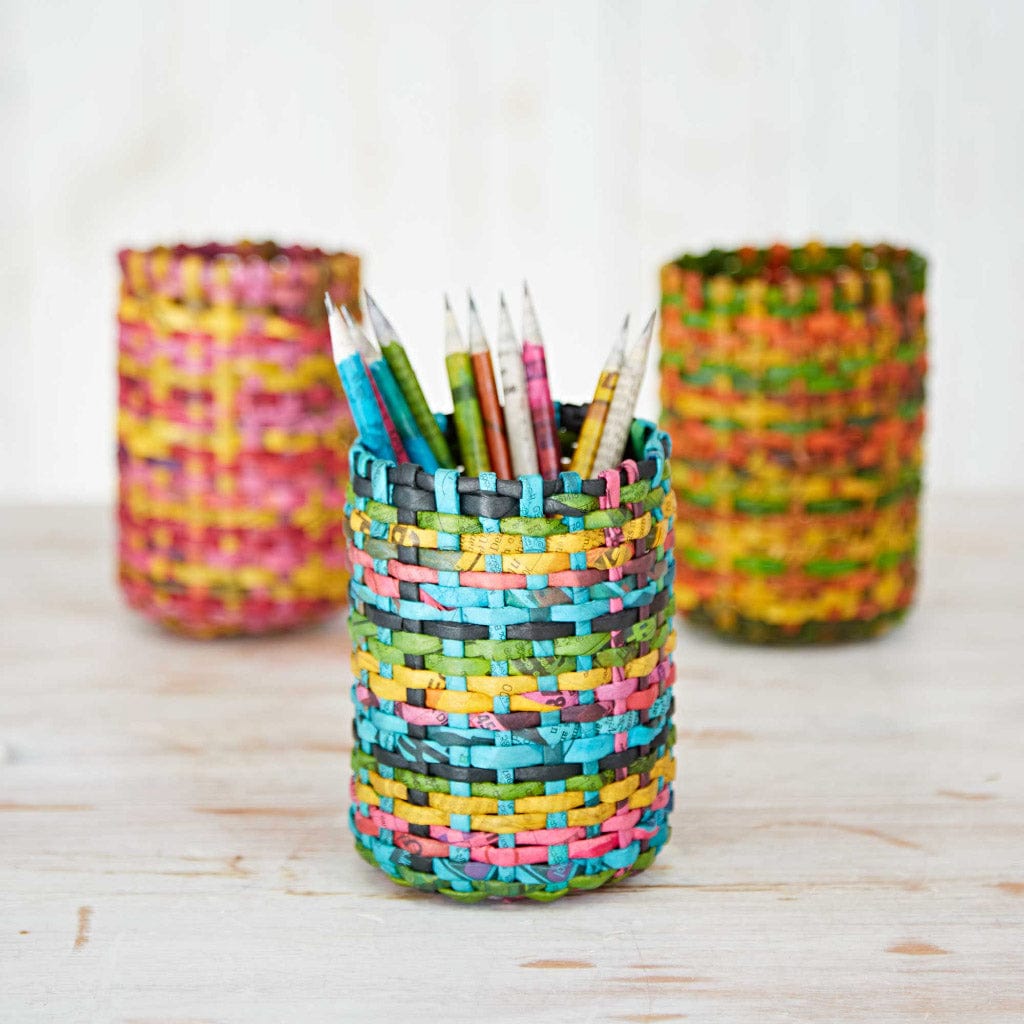 Newspaper Round Pencil Holder