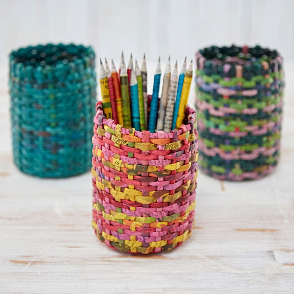 Newspaper Round Pencil Holder