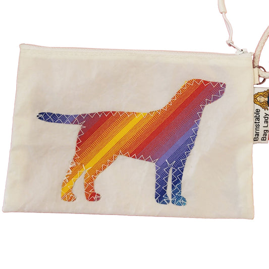 Sailcloth Wristlet - Rainbow Labrador