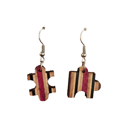 Skateboard Dangle Earrings - Jigsaw