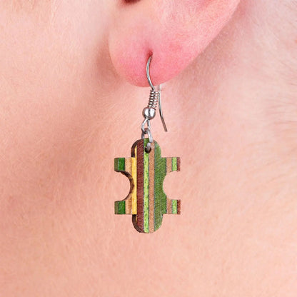 Skateboard Dangle Earrings - Jigsaw