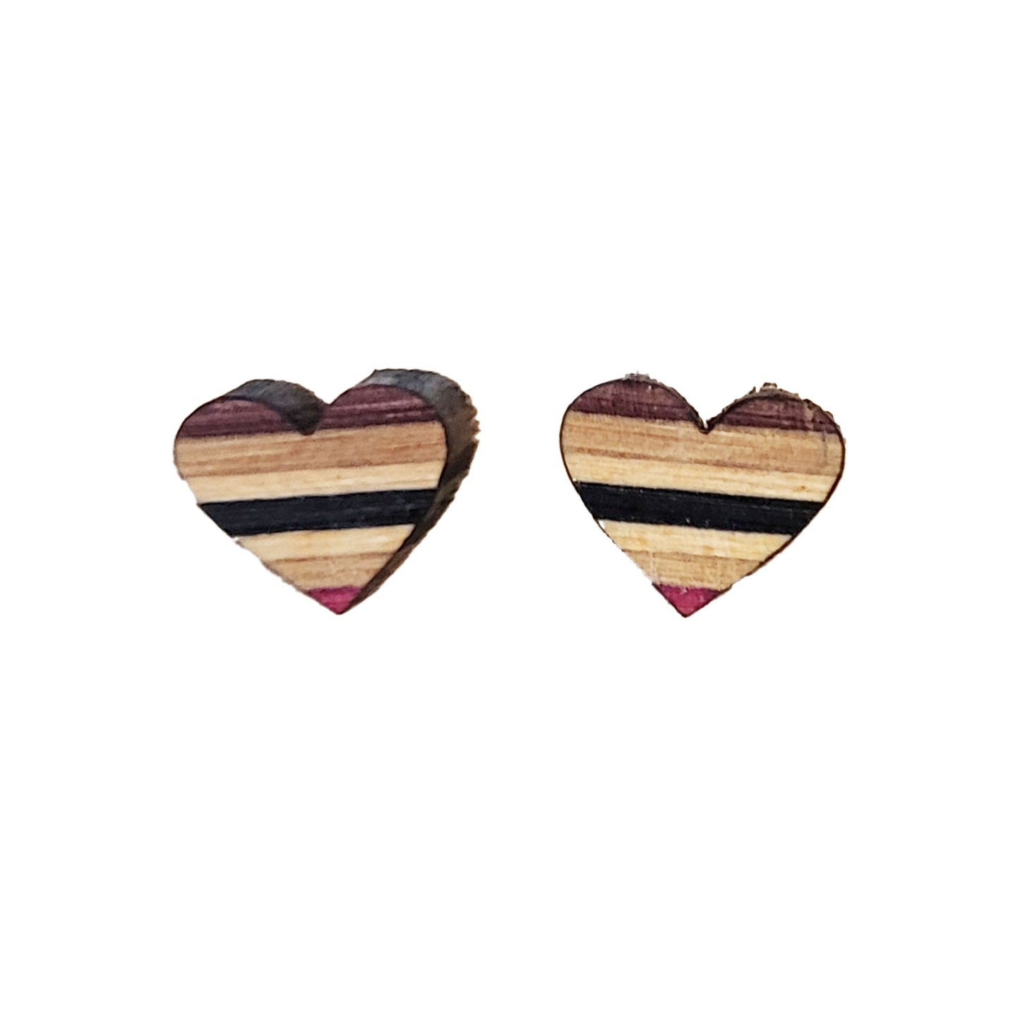 Skateboard Stud Earrings - Heart