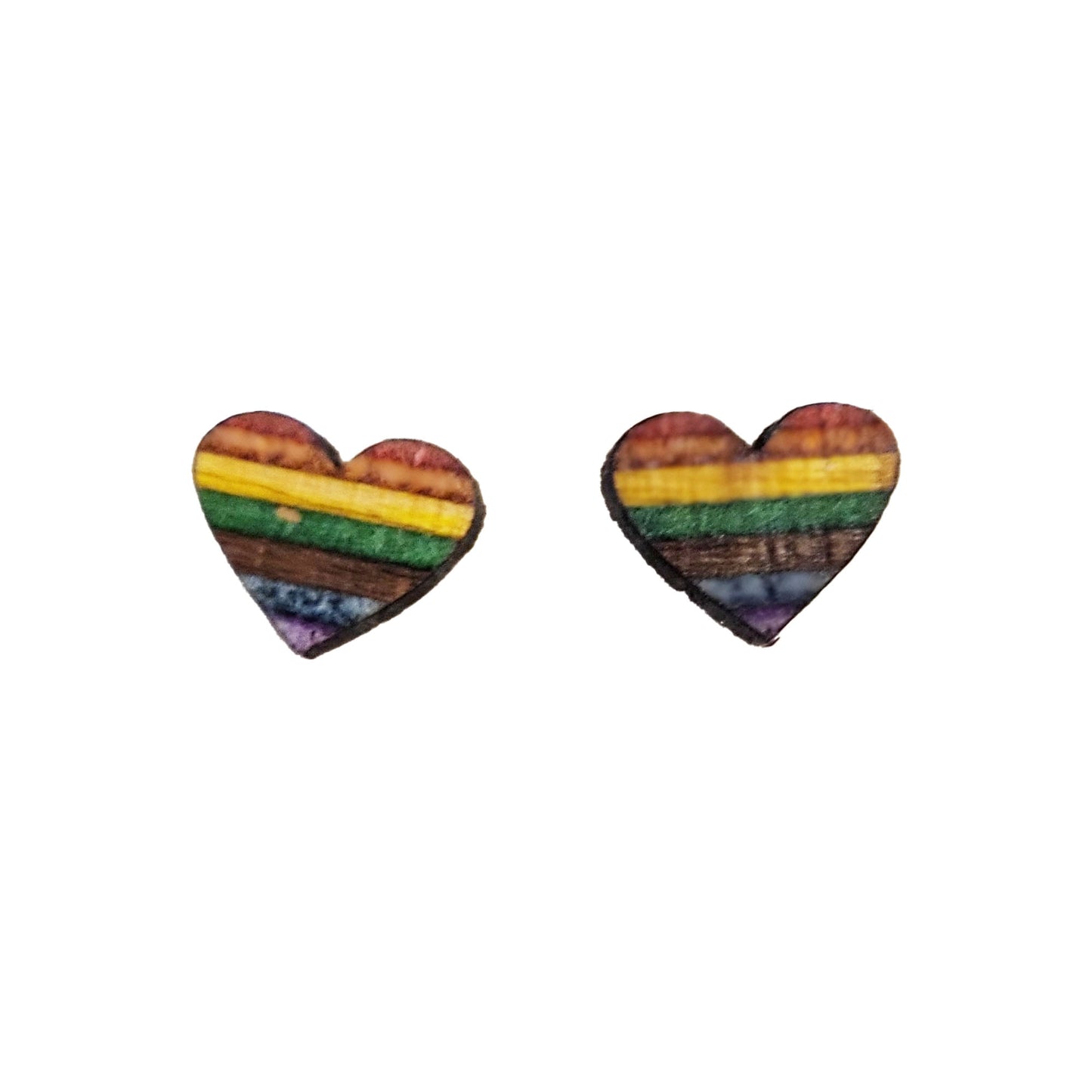 Skateboard Stud Earrings - Heart