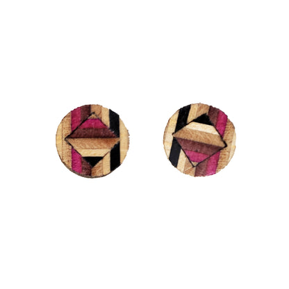 Skateboard Stud Earrings - Round