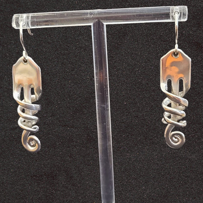 Sterling Silver Lemon Fork Earrings