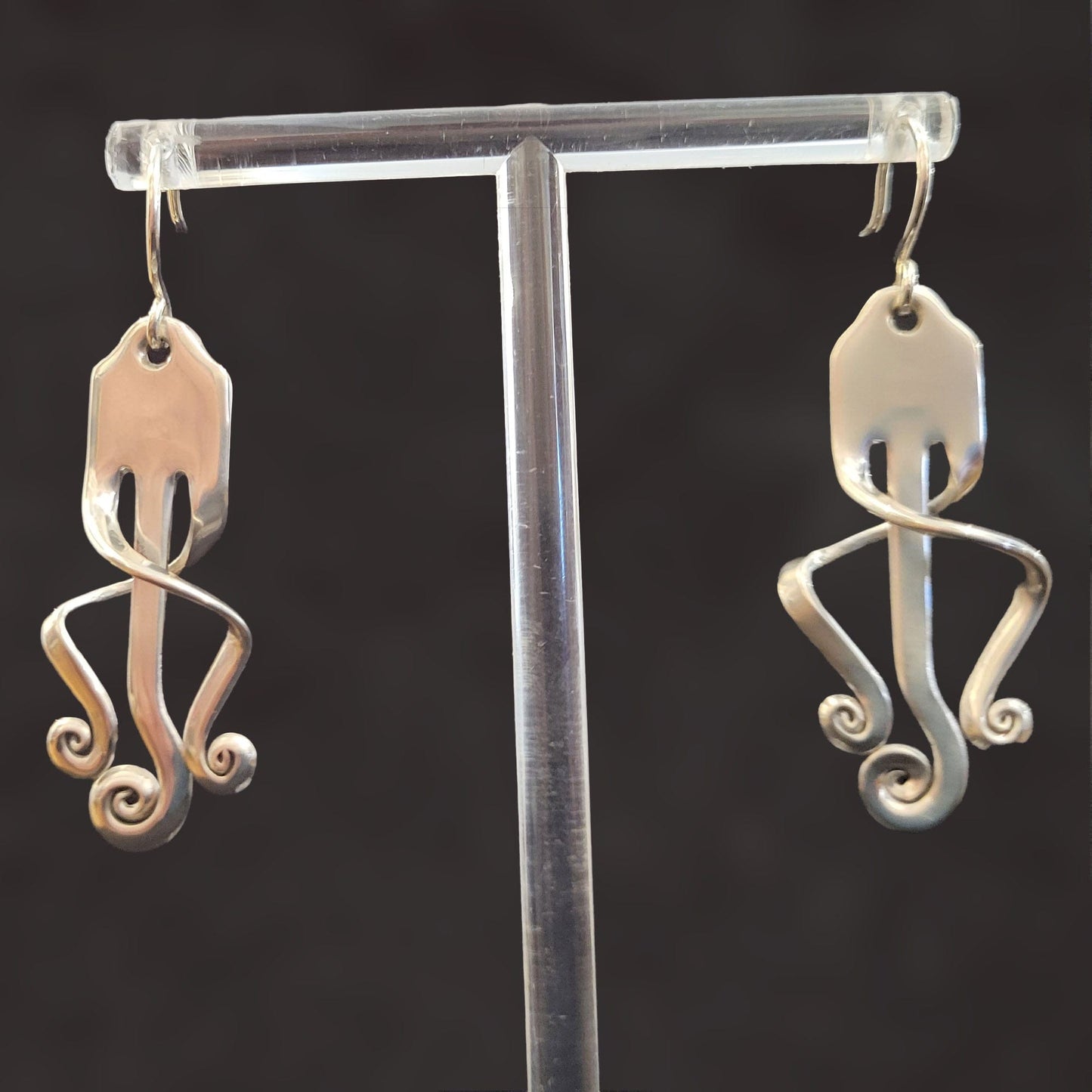 Sterling Silver Lemon Fork Earrings