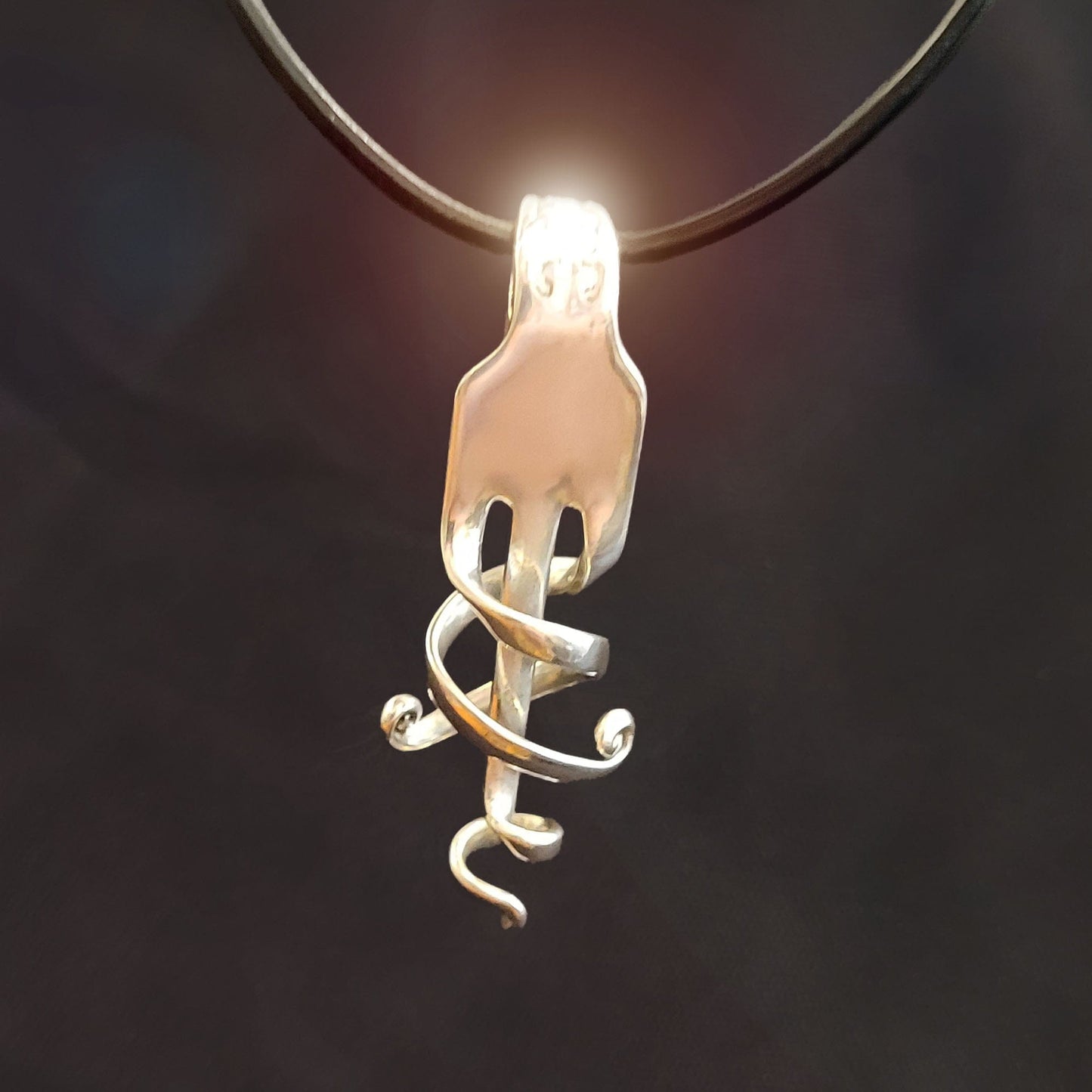 Sterling Silver Lemon Fork Necklace