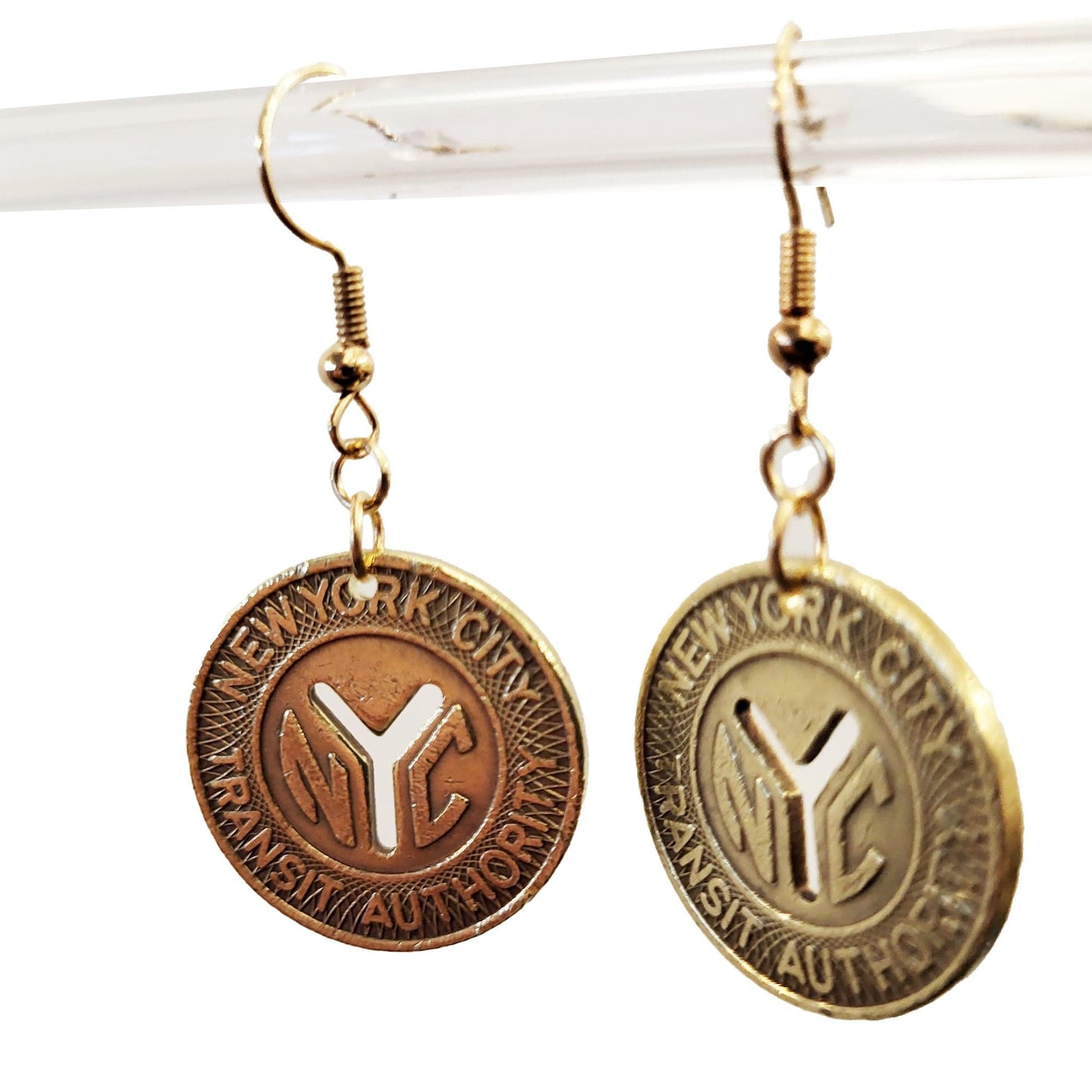 New York Subway Token Earrings