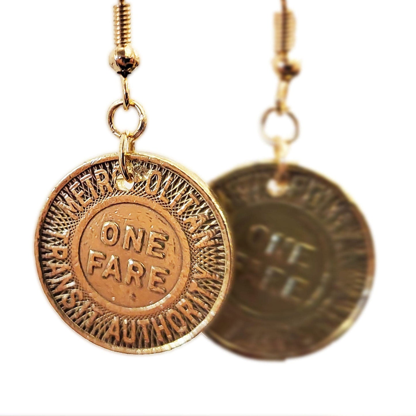 Boston Subway Token Earrings